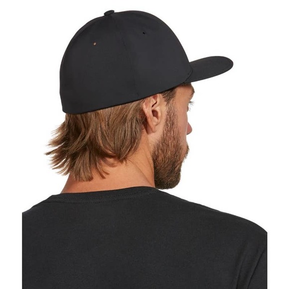 Nixon Men's Delta FF Quick Dry FlexFit Hat Cap - Black (Small/Medium) - Picture 5 of 5